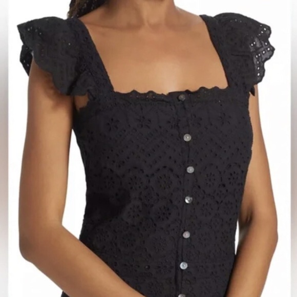 Veronica Beard Aislin Eyelet Tiered Maxi Dress - size 10 - Picture 3 of 8